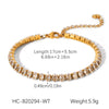 Stainless Steel Inlaid Colored Zircon Geometric Style Women's Bracelet