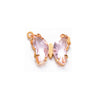 Stainless Steel Inlaid Zircon Crystal Geometric Butterfly Pendant Necklace Handmade Jewelry Accessories Electroplated