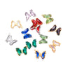 Stainless Steel Inlaid Zircon Crystal Geometric Butterfly Pendant Necklace Handmade Jewelry Accessories Electroplated