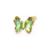 Stainless Steel Inlaid Zircon Crystal Geometric Butterfly Pendant Necklace Handmade Jewelry Accessories Electroplated