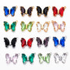 Stainless Steel Inlaid Zircon Crystal Geometric Butterfly Pendant Necklace Handmade Jewelry Accessories Electroplated