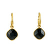 Stainless Steel Inlaid Zircon Earrings 18K Gold Plated Geometric Style