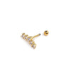 Stainless Steel Inlaid Zircon Flower Ear Bone Nail Body Piercing Jewelry