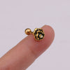 Stainless Steel Inlaid Zircon Flower Ear Bone Nail Body Piercing Jewelry