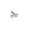 Stainless Steel Inlaid Zircon Flower Ear Bone Nail Body Piercing Jewelry