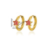 Stainless Steel Inlaid Zircon Geometric Stars Earrings Electroplated Unisex