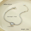 Stainless Steel Inlaid Zircon Heart Bracelet 18K Gold Plated Fashion Style For Women