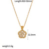Stainless Steel Inlaid Zircon Necklace Light Luxury Niche Shell Pendant With Star Heart Drop Shape For Women Electroplating O Word Chain