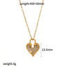 Stainless Steel Inlaid Zircon Necklace Light Luxury Niche Shell Pendant With Star Heart Drop Shape For Women Electroplating O Word Chain