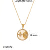 Stainless Steel Inlaid Zircon Necklace Light Luxury Niche Shell Pendant With Star Heart Drop Shape For Women Electroplating O Word Chain