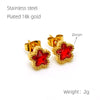 316L Stainless Steel Inlaid Zircon Star Earrings Electroplated Light Luxury Women's Earrings