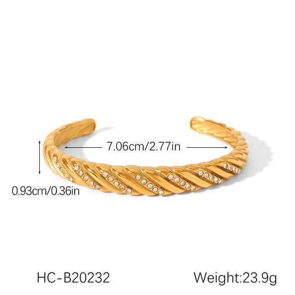 Stainless Steel Ins Style Geometric Bow Open Electroplated Women's Bracelet