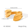 Stainless Steel Ins Style Geometric Bow Open Electroplated Women's Bracelet