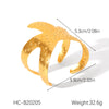 Stainless Steel Ins Style Geometric Bow Open Electroplated Women's Bracelet
