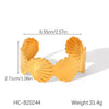 Stainless Steel Ins Style Geometric Bow Open Electroplated Women's Bracelet
