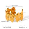 Stainless Steel Ins Style Geometric Bow Open Electroplated Women's Bracelet