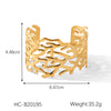 Stainless Steel Ins Style Geometric Bow Open Electroplated Women's Bracelet