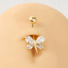 Stainless Steel Insect Style Electroplated Navel Ring For Women