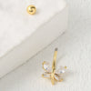 Stainless Steel Insect Style Electroplated Navel Ring For Women