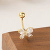 Stainless Steel Insect Style Electroplated Navel Ring For Women