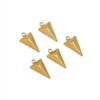 Stainless Steel Inverted Triangle Pyramid Cone Pendant Jewelry Accessories With 18K Gold Color Electroplating