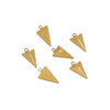 Stainless Steel Inverted Triangle Pyramid Cone Pendant Jewelry Accessories With 18K Gold Color Electroplating