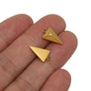 Stainless Steel Inverted Triangle Pyramid Cone Pendant Jewelry Accessories With 18K Gold Color Electroplating