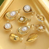 Stainless Steel Irregular Base Pearl Totem Geometric Electroplated Pendant Jewelry Accessories For Necklace And Bracelet