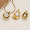 Stainless Steel Irregular Base Pearl Totem Geometric Electroplated Pendant Jewelry Accessories For Necklace And Bracelet