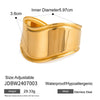 Stainless Steel Irregular Exaggerated Widefaced Open Bracelet Electroplating Geometric Style