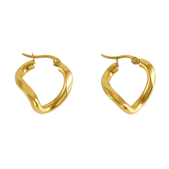 316L Stainless Steel Irregular Geometric Electroplated Women's Earrings