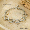 Stainless Steel Irregular Hollow Love Buckle Bracelet Unisex Women's Fashion Minimalist Electroplated