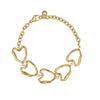 Stainless Steel Irregular Hollow Love Buckle Bracelet Unisex Women's Fashion Minimalist Electroplated
