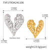 Stainless Steel Irregular Karst Peach Heart Light Luxury Necklace And Earrings Set Pvd Gold Plated