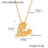 Stainless Steel Irregular Karst Peach Heart Light Luxury Necklace And Earrings Set Pvd Gold Plated