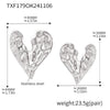 Stainless Steel Irregular Karst Peach Heart Light Luxury Necklace And Earrings Set Pvd Gold Plated