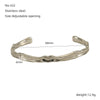 316L Stainless Steel Irregular Lava Adjustable Women's Bracelet With Electroplating