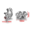 Stainless Steel Irregular Twist Beaded Pendant Electroplated Totem Baroque Style Bracelet Necklace Accessories