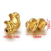Stainless Steel Irregular Twist Beaded Pendant Electroplated Totem Baroque Style Bracelet Necklace Accessories