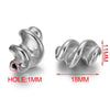 Stainless Steel Irregular Twist Beaded Pendant Electroplated Totem Baroque Style Bracelet Necklace Accessories