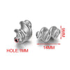 Stainless Steel Irregular Twist Beaded Pendant Electroplated Totem Baroque Style Bracelet Necklace Accessories