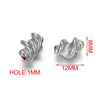 Stainless Steel Irregular Twist Beaded Pendant Electroplated Totem Baroque Style Bracelet Necklace Accessories