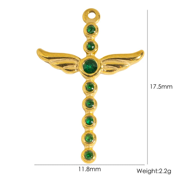 Stainless Steel Jewelry Accessories Apple Cross Love Diamond Oil Drop Shell Joker Pendant Electroplating