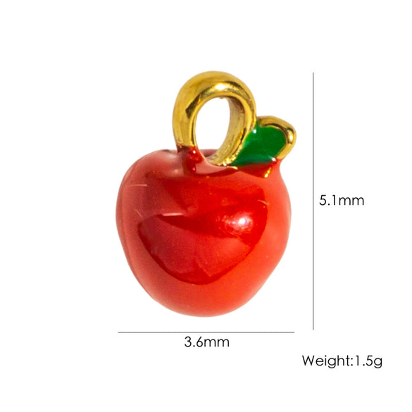 Stainless Steel Jewelry Accessories Apple Cross Love Diamond Oil Drop Shell Joker Pendant Electroplating
