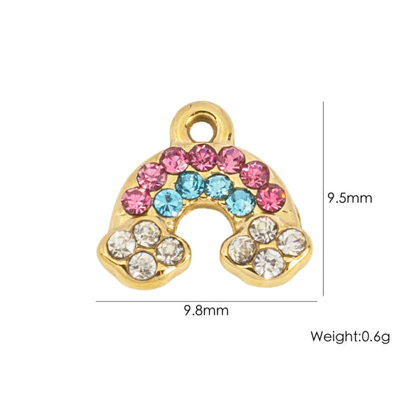 Stainless Steel Jewelry Accessories Apple Cross Love Diamond Oil Drop Shell Joker Pendant Electroplating