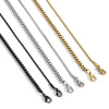 Stainless Steel Jewelry Accessories Box Chain With Geometric Style Wave Letters Numbers Text Electroplated For Unisex