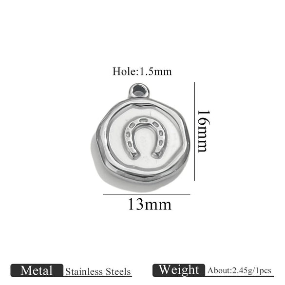 Stainless Steel Jewelry Accessories Butterfly Heart Cross Round Pendant Bracelet Necklace Earrings Electroplated