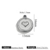 Stainless Steel Jewelry Accessories Butterfly Heart Cross Round Pendant Bracelet Necklace Earrings Electroplated