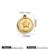 Stainless Steel Jewelry Accessories Butterfly Heart Cross Round Pendant Bracelet Necklace Earrings Electroplated