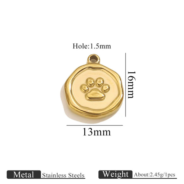 Stainless Steel Jewelry Accessories Butterfly Heart Cross Round Pendant Bracelet Necklace Earrings Electroplated